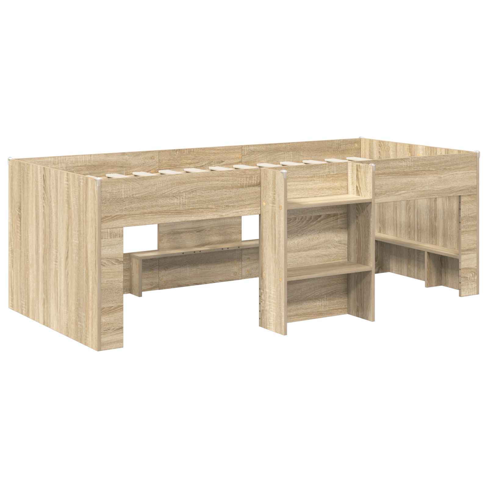 Børns høje sengestel 2 pcs Sonoma-eg 193 x 96,1 x 68,5 cm