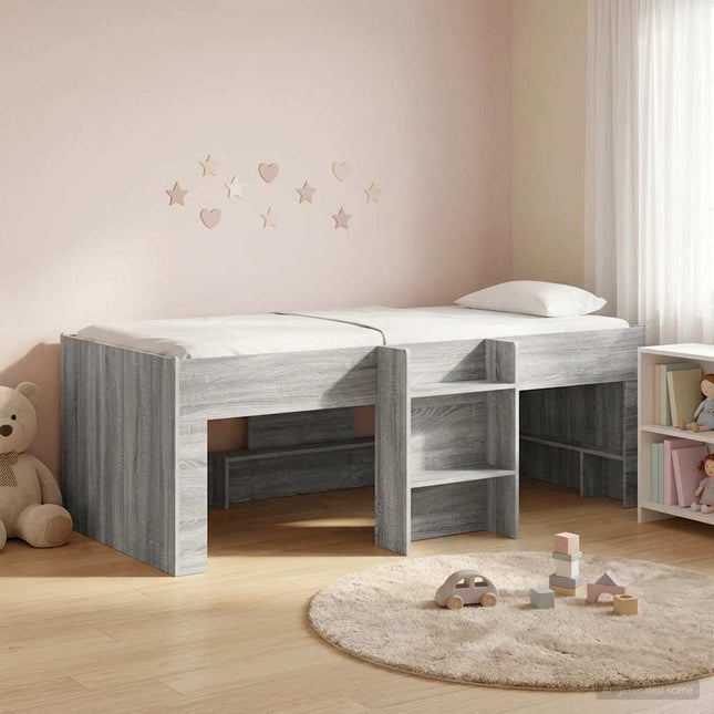 Børns høje sengestel 2 pcs Grå Sonoma 193 x 96,1 x 68,5 cm