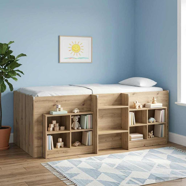 Børns høje sengestel 2 pcs Artisan-eg 193 x 96,1 x 68,5 cm