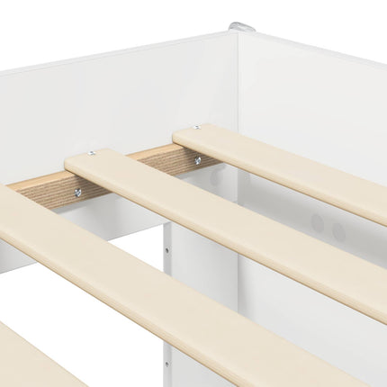 Børneseng med opbevaring Hvid 75 x 190 cm Konstrueret træ