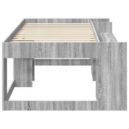 Børneseng med opbevaring Grå Sonoma 75 x 190 cm Konstrueret træ