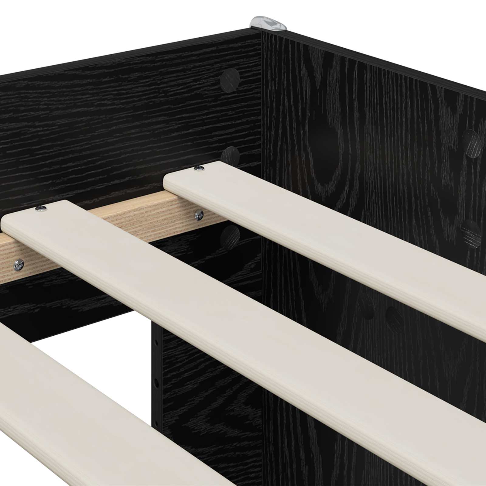 Børneseng med skrivebord Sort 80 x 200 cm Konstrueret træ