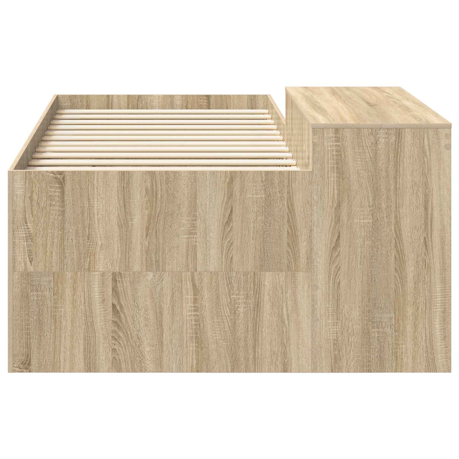 Børneseng med skrivebord Sonoma-eg 90 x 200 cm Konstrueret træ