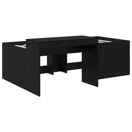Børneseng med skrivebord Sort 75 x 190 cm Konstrueret træ