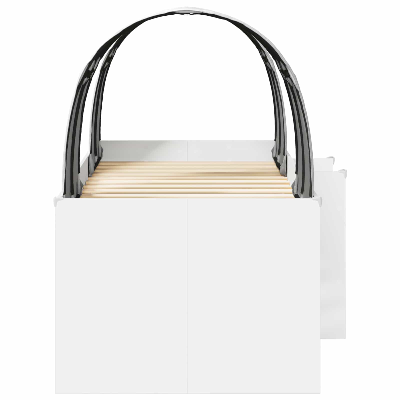 Seng med Tunnel 4 pcs Hvid Konstrueret træ