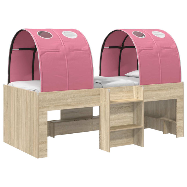 Seng med Tunnel 4 pcs Sonoma og Pink Konstrueret træ