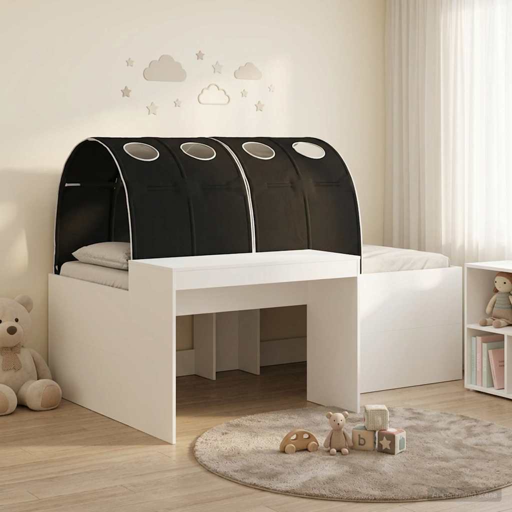Seng med Tunnel 4 pcs Artisian Eg og Sort Konstrueret træ
