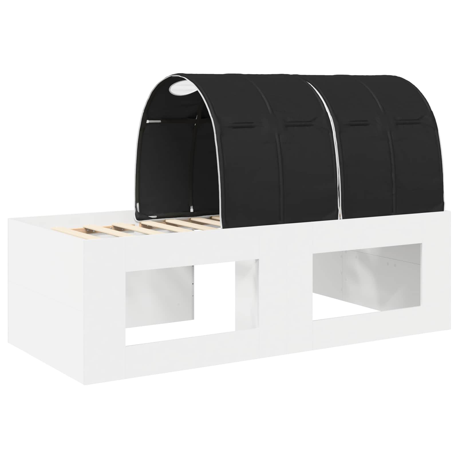 Seng med Tunnel 4 pcs Artisian Eg og Sort Konstrueret træ