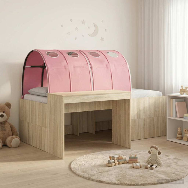Seng med Tunnel 3 stk. Artisian Eg og Pink Konstrueret træ