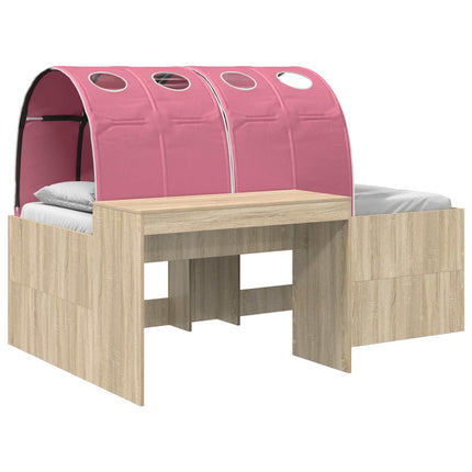 Seng med Tunnel 3 stk. Artisian Eg og Pink Konstrueret træ