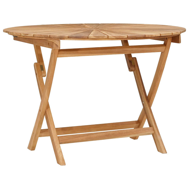 Sammenklappeligt havebord Naturfarvet Ø 110 x 75 cm