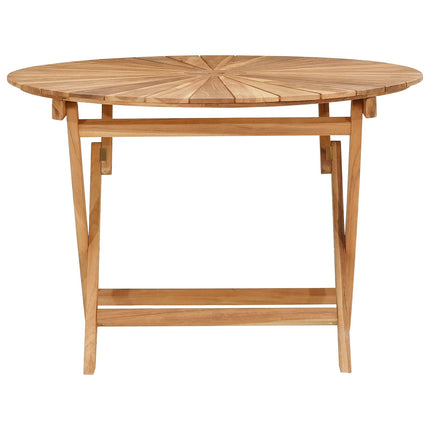 Sammenklappeligt havebord Naturfarvet Ø 110 x 75 cm
