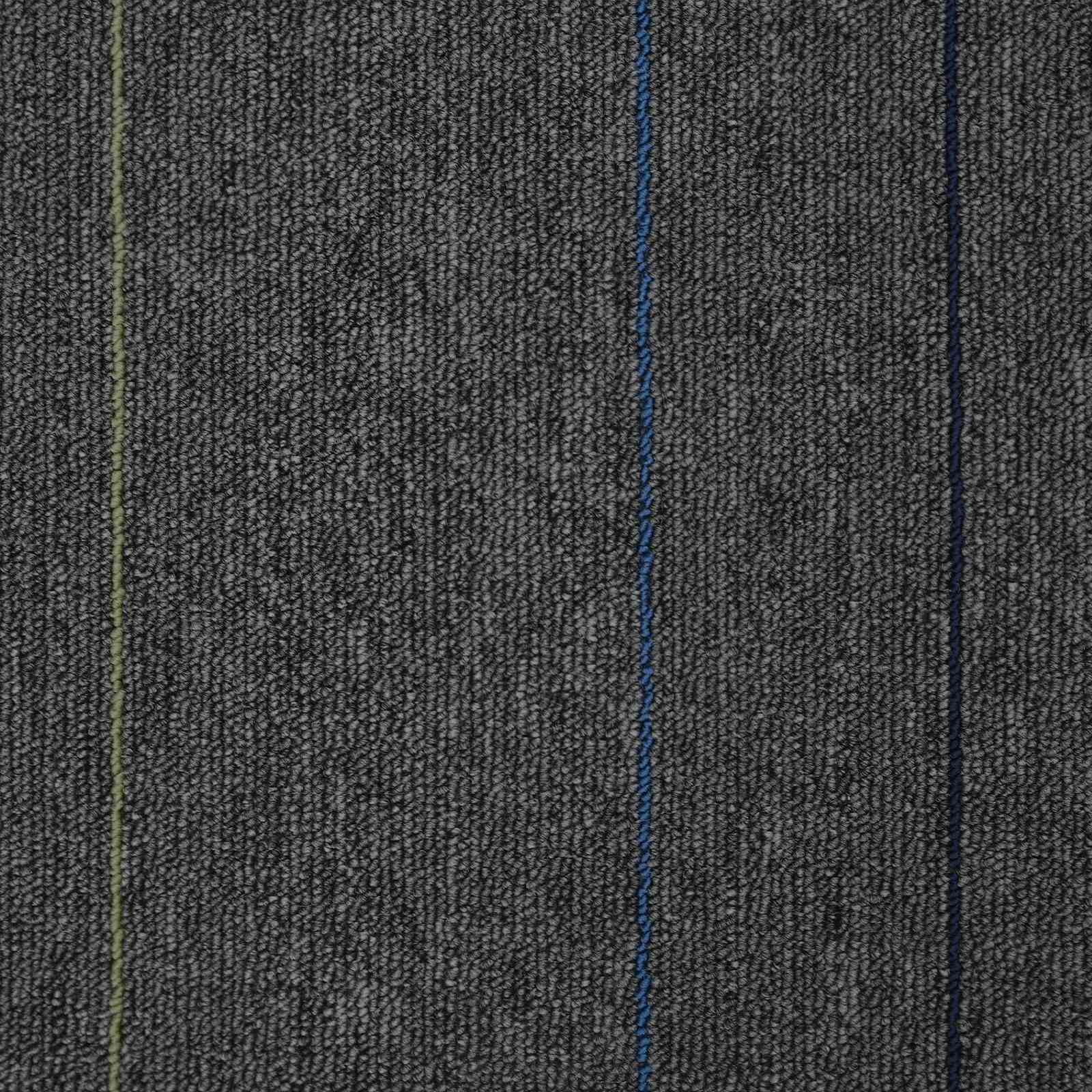 Tæppeflise Mellemgrå med Striber 50 x 50 cm 4 pcs PP og Bitumen