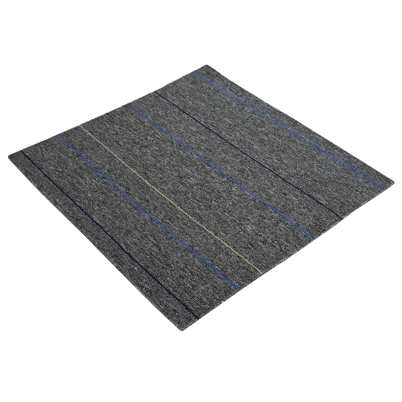 Tæppeflise Mellemgrå med Striber 50 x 50 cm 20 pcs