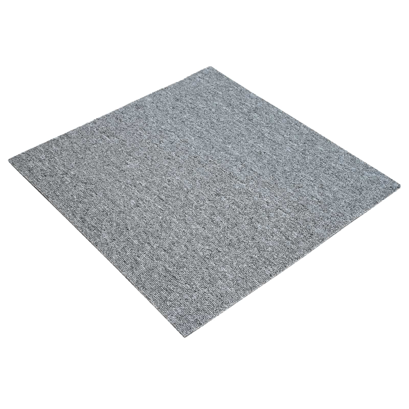 Tæppeflise Lysegrå 50 x 50 cm 36 pcs PP og Bitumen