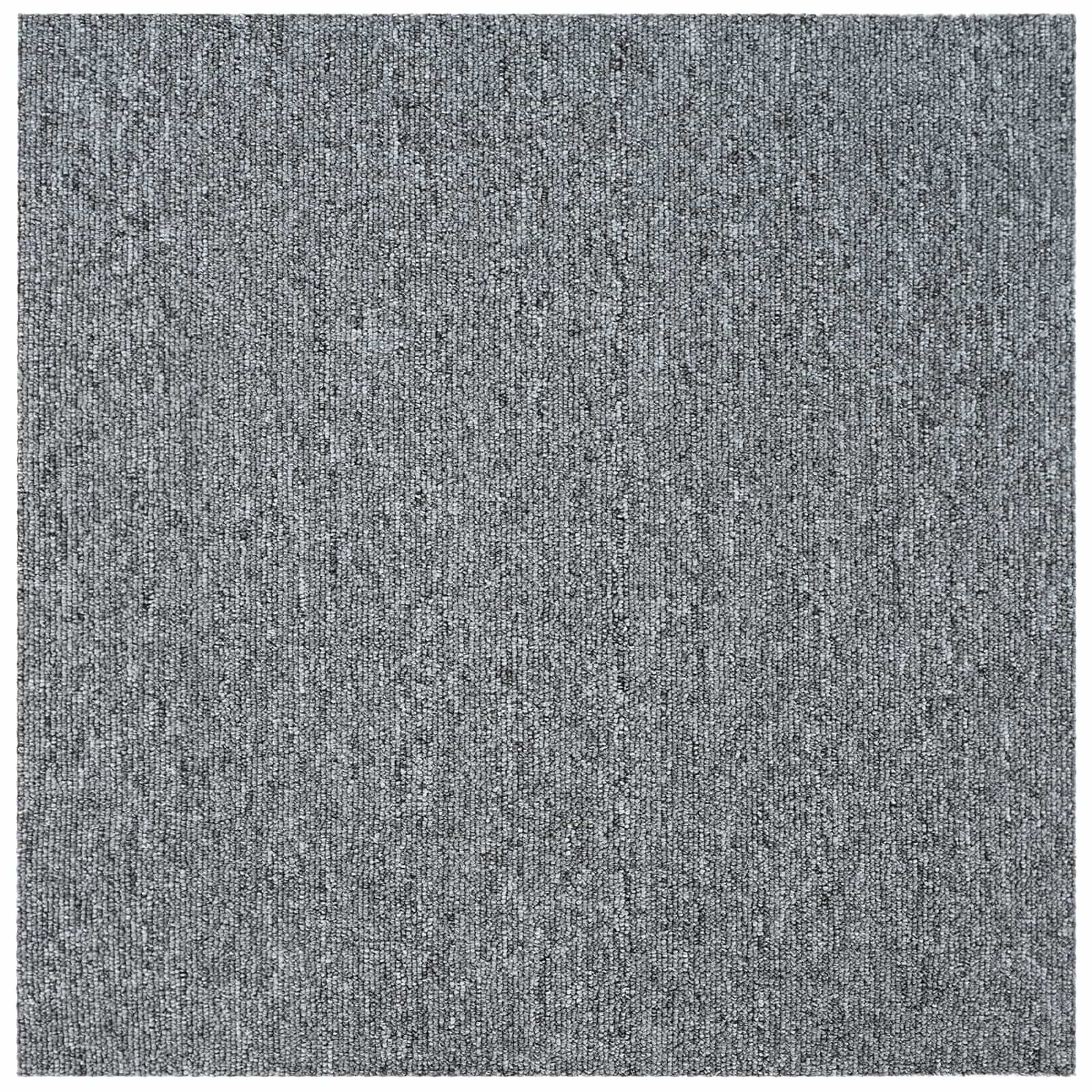 Tæppeflise Lysegrå 50 x 50 cm 36 pcs PP og Bitumen