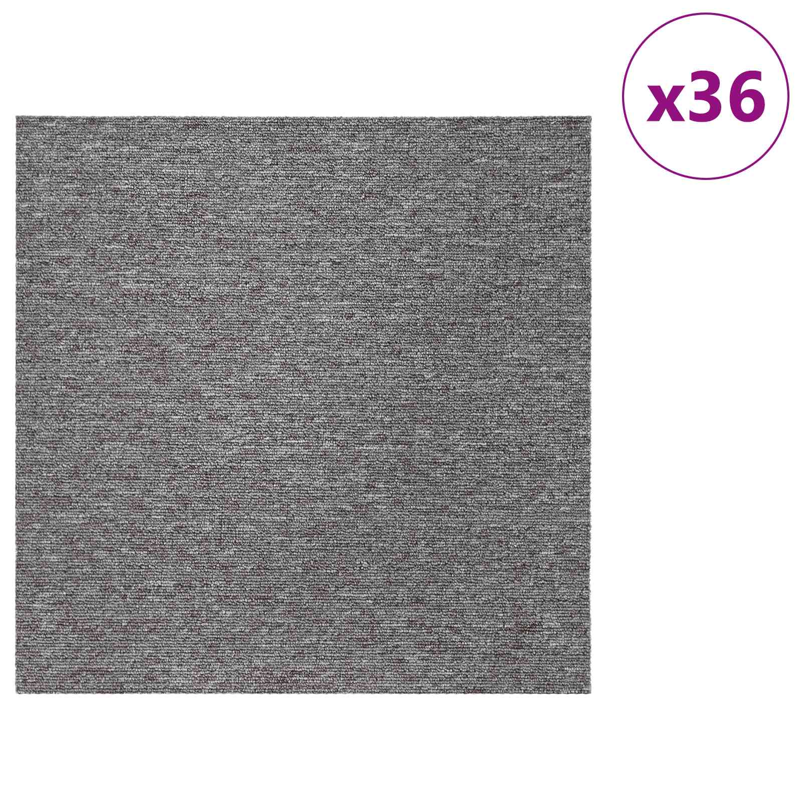 Tæppeflise Brun 50 x 50 cm 36 pcs PP og Bitumen