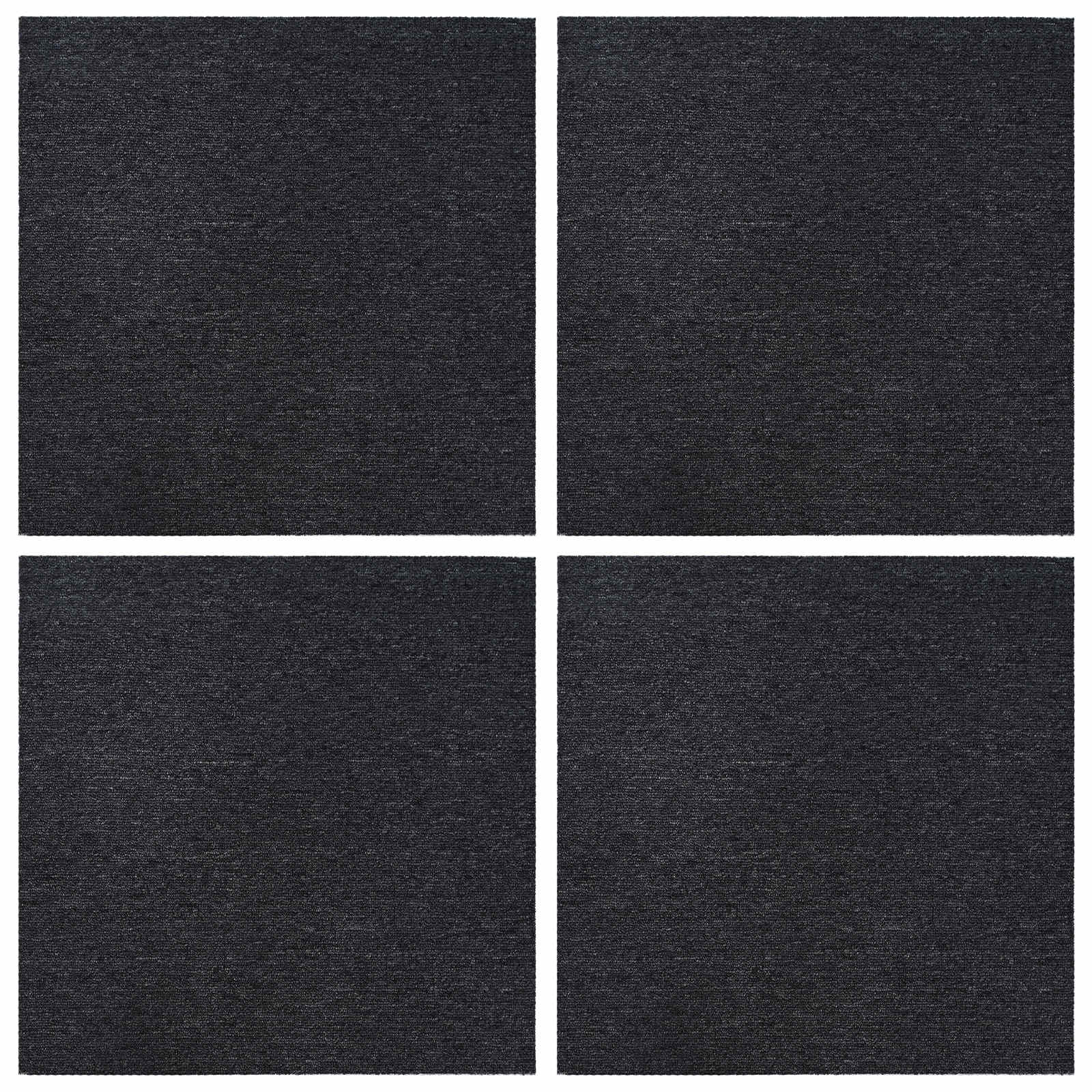 Tæppeflise Mørkegrå 50 x 50 cm 4 pcs PP og Bitumen