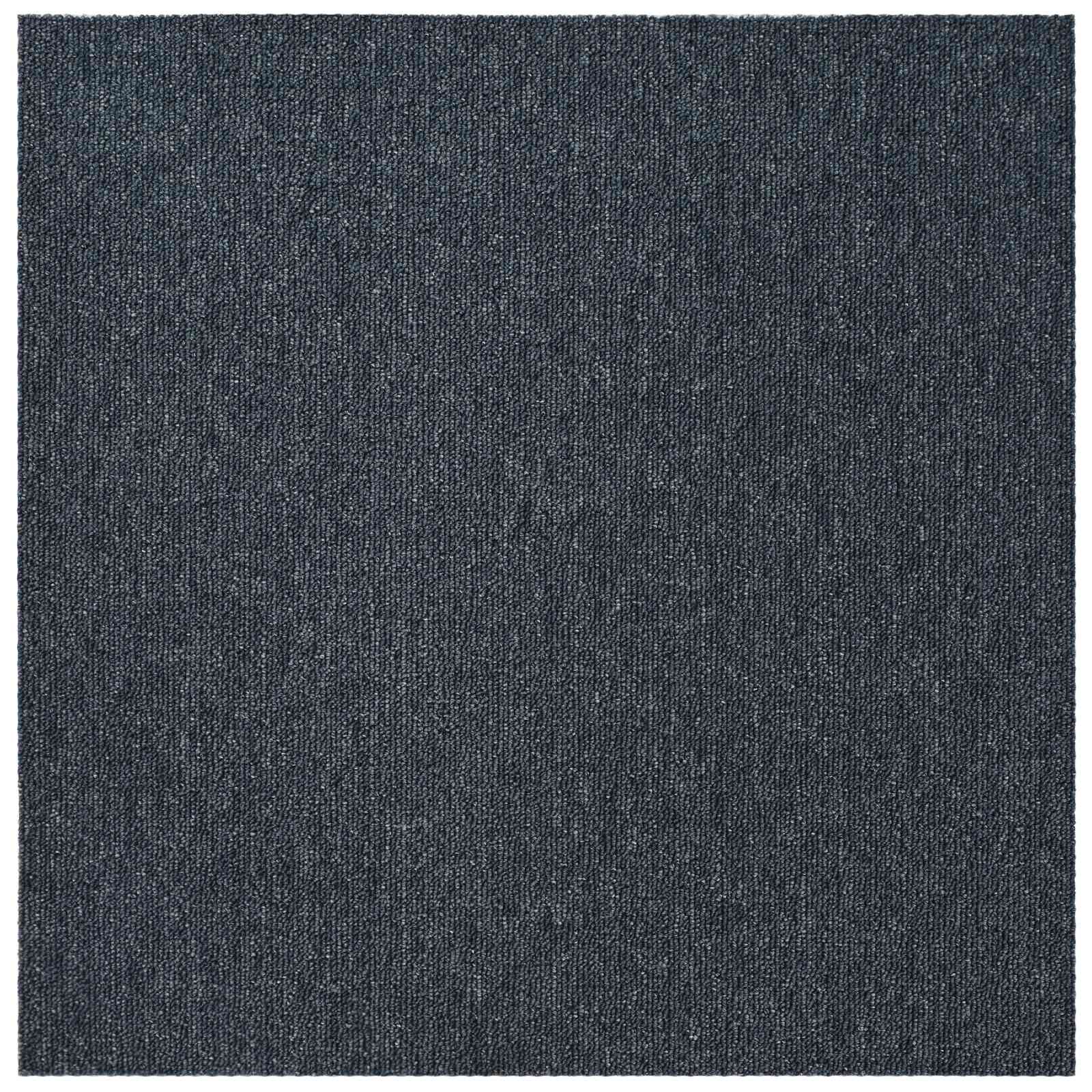 Tæppeflise Blå Grå 50 x 50 cm 20 pcs PP og Bitumen