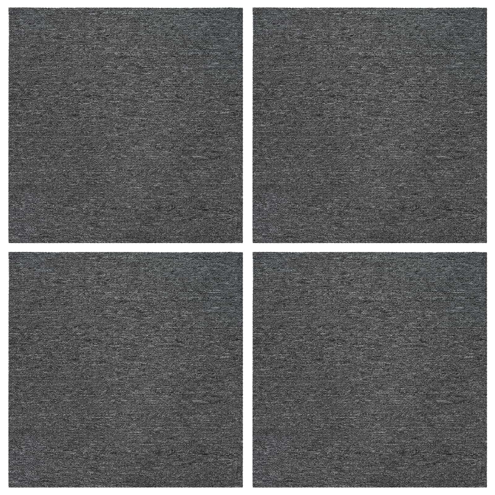 Tæppeflise Mellem Grå 50 x 50 cm 4 pcs PP og Bitumen