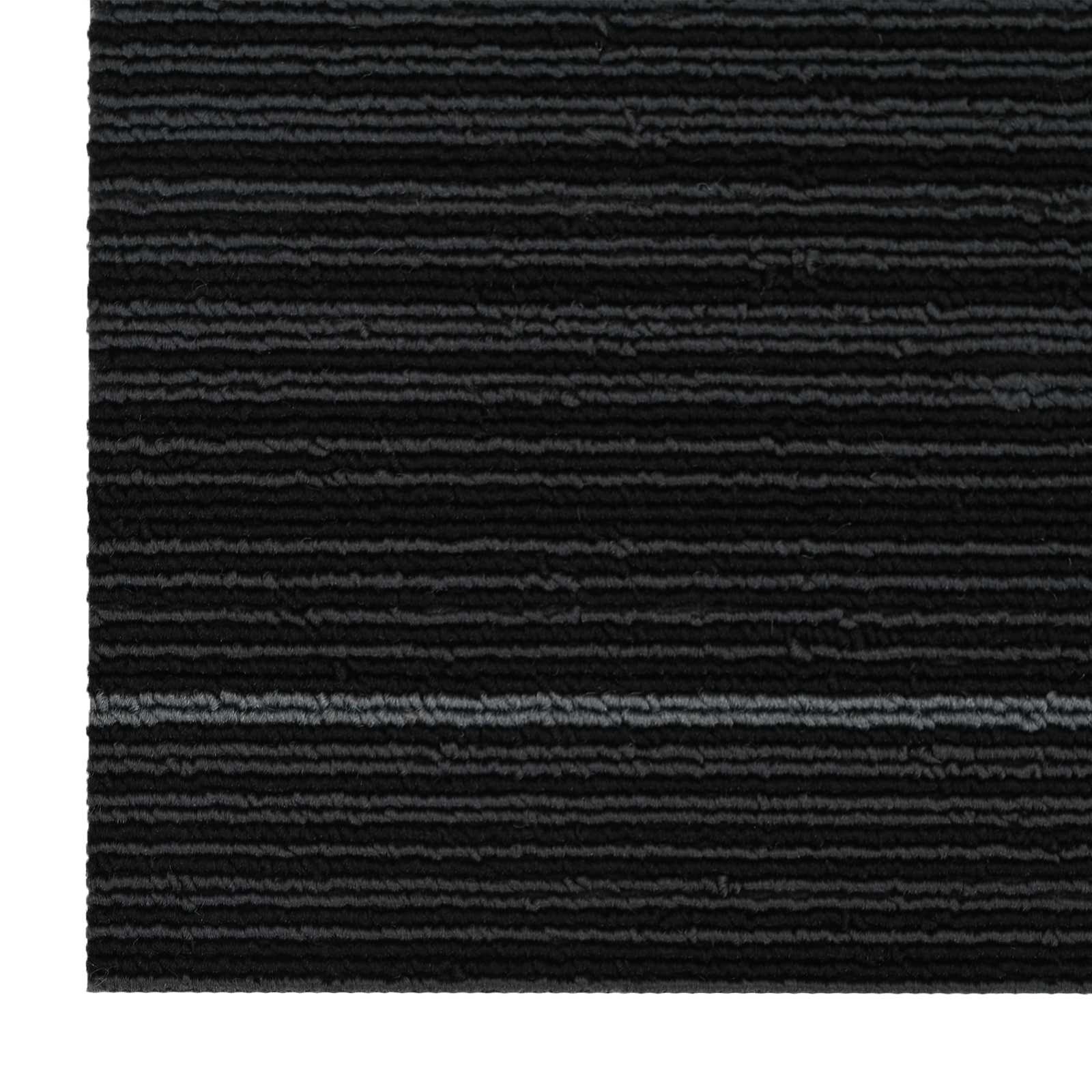 Tæppeflise Stribet Mørkegrå 50 x 50 cm 36 pcs PP og Bitumen