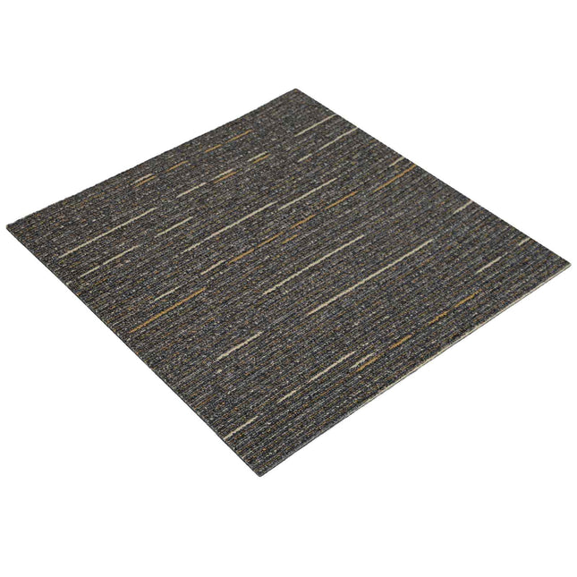 Tæppeflise Stribet Lys Brun 50 x 50 cm 20 pcs PP og Bitumen