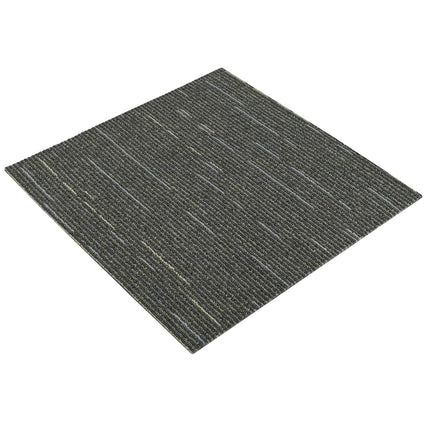 Tæppeflise Stribet Lys Grøn 50 x 50 cm 4 stk.