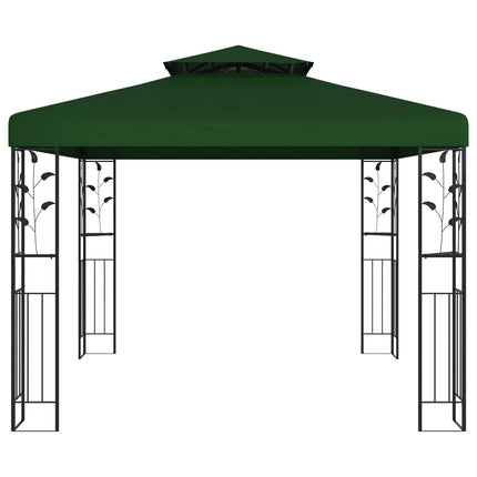 Pavillon 3 x 3 x 2,68 m Grøn Polyester og Stål