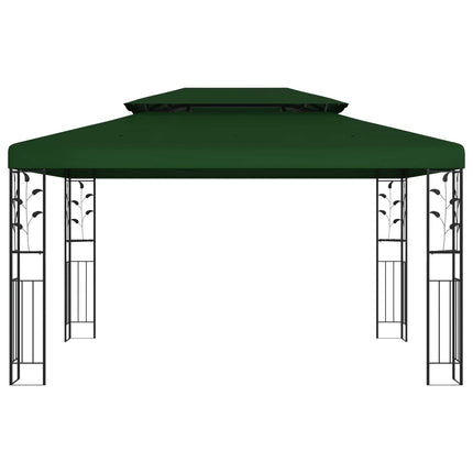 Pavillon 3,97 x 2,96 x 2,68 m Grøn Polyester og Stål