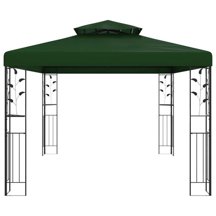 Pavillon 3,97 x 2,96 x 2,68 m Grøn Polyester og Stål