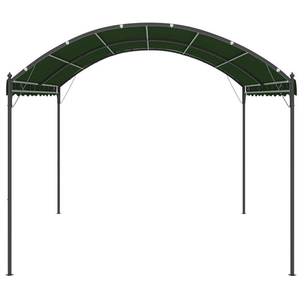 Pavillon 4 x 3 x 2,6 m Grøn Polyester og Stål