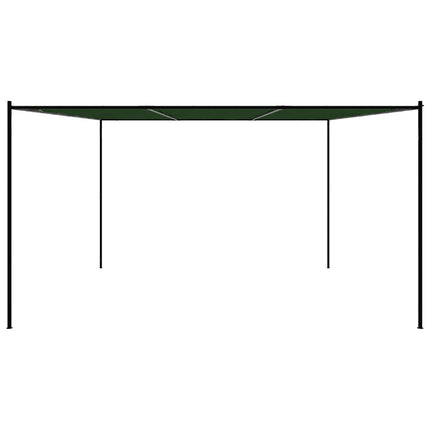 Pavillon 4 x 3,98 x 2,67 m Grøn Polyester og Stål