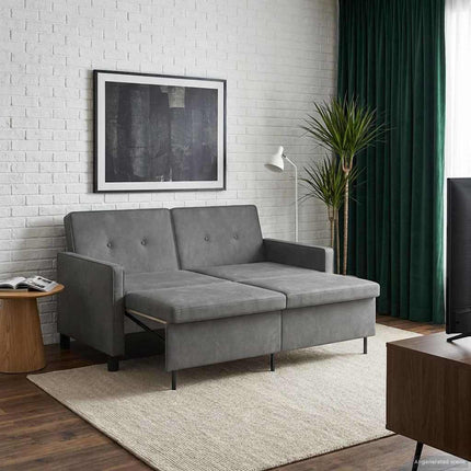 Sovesofa Mørkegrå Stof