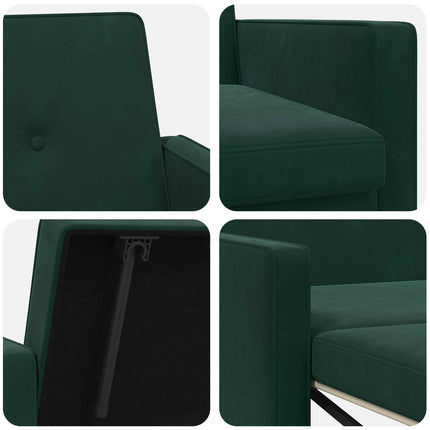 Sovesofa Mørkegrøn Stof