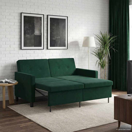 Sovesofa Mørkegrøn Stof