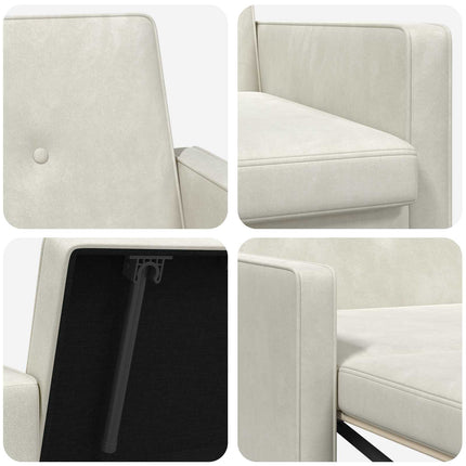 Sovesofa Cremefarvet Stof