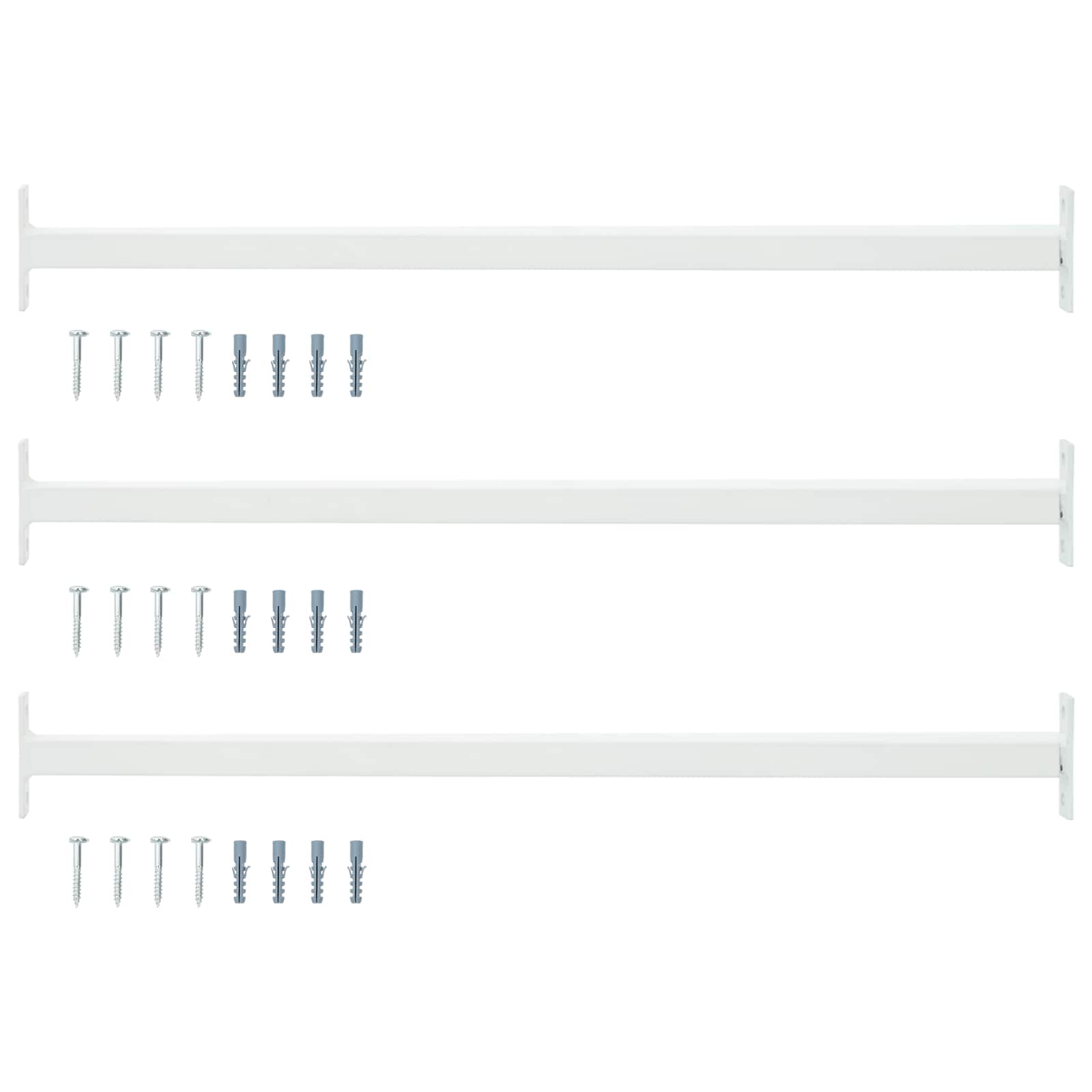 Justerbar vinduessikkerhedsbar 3 pcs Hvid Stål