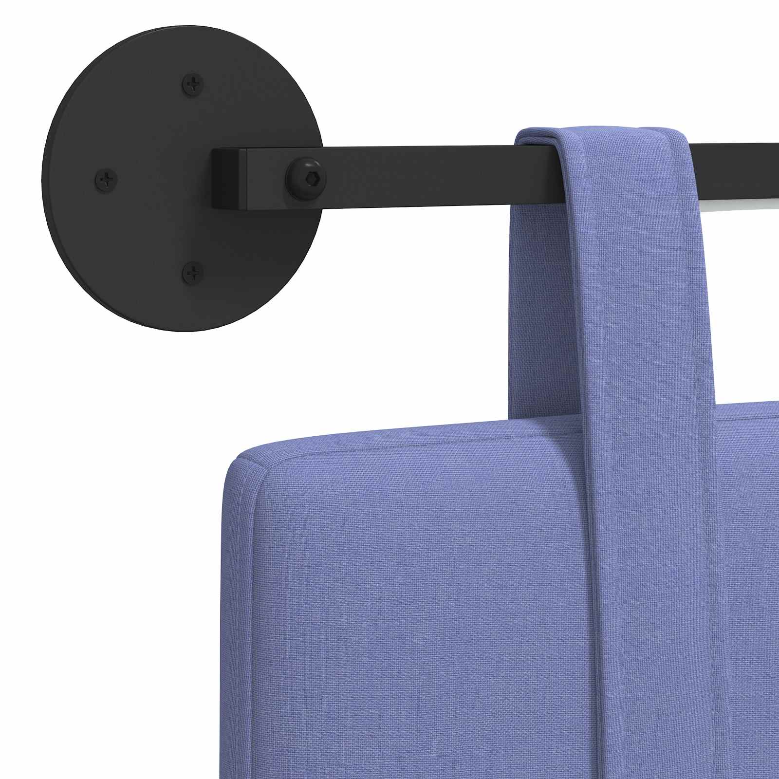 Hængende sengegavl Med LED-lys Jeans blå Stof