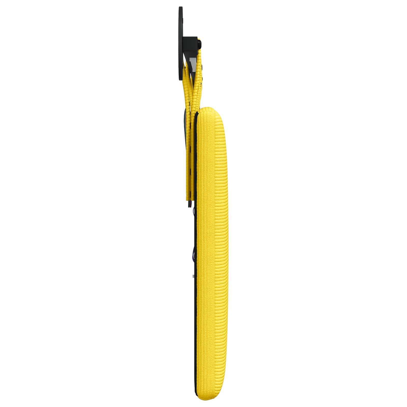 Hængende sengegavl Med LED-lys Lys Gul Velourstof