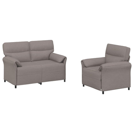 Sofa Sæt 2 stk. Gråbrun Stof