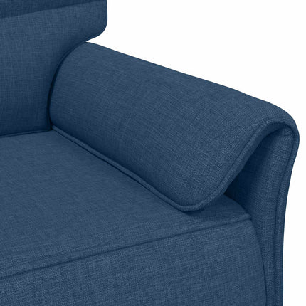 Sofa Sæt 2 stk. Blå Stof