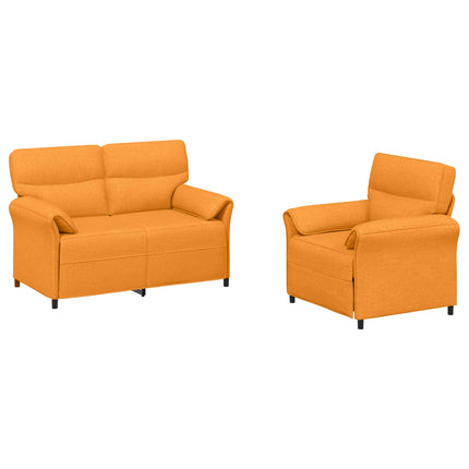 Sofa Sæt 2 stk. Mørk Gul Stof