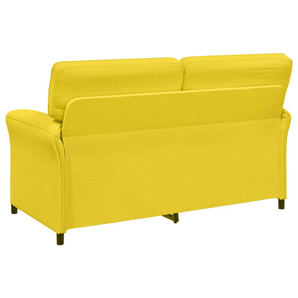Sofa Sæt 2 stk. Lys Gul Stof
