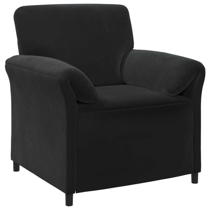 Sofa Sæt 2 stk. Sort Fløjl