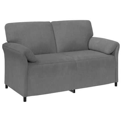 Sofa Sæt 2 stk. Mørkegrå Fløjl