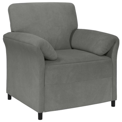 Sofa Sæt 2 stk. Mørkegrå Fløjl