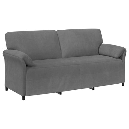 Sofa Sæt 2 stk. Mørkegrå Fløjl