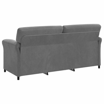 Sofa Sæt 2 stk. Mørkegrå Fløjl