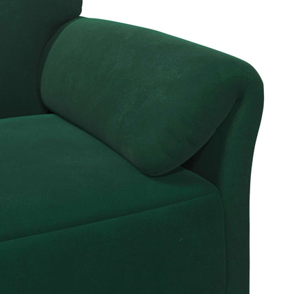 Sofa Sæt 2 stk. Mørkegrøn Fløjl
