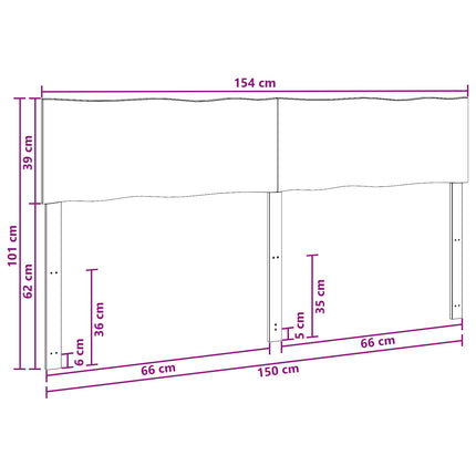 Sengegavl med naturkant ROSTOCK Mørk Brun 150 cm